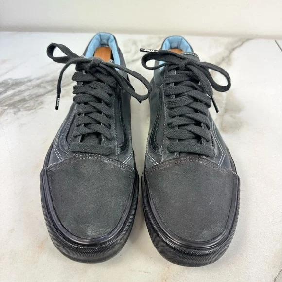 Vans Men's Old Skool Low All Black Canvas Sneakers Skate Tennis Shoes, 11 - Picture 4 of 16